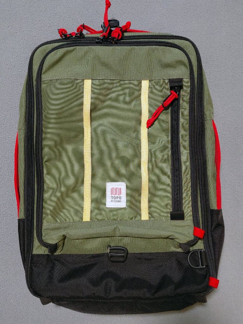 Topo Designs 30L Global Travel Bag Shoulder Bag Backpack Green/Black EUC